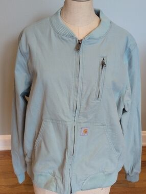 Carhartt Crawford Bomber Work Jacket Blue Surf XL